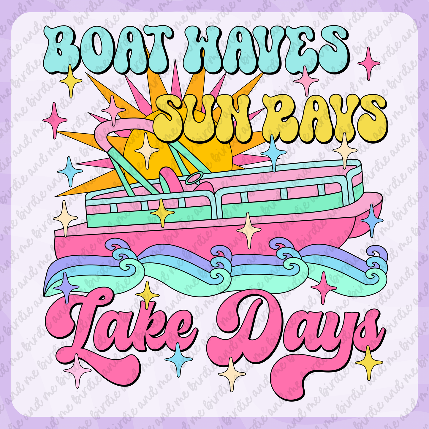 Boat Waves, Sun Rays, Lake Days