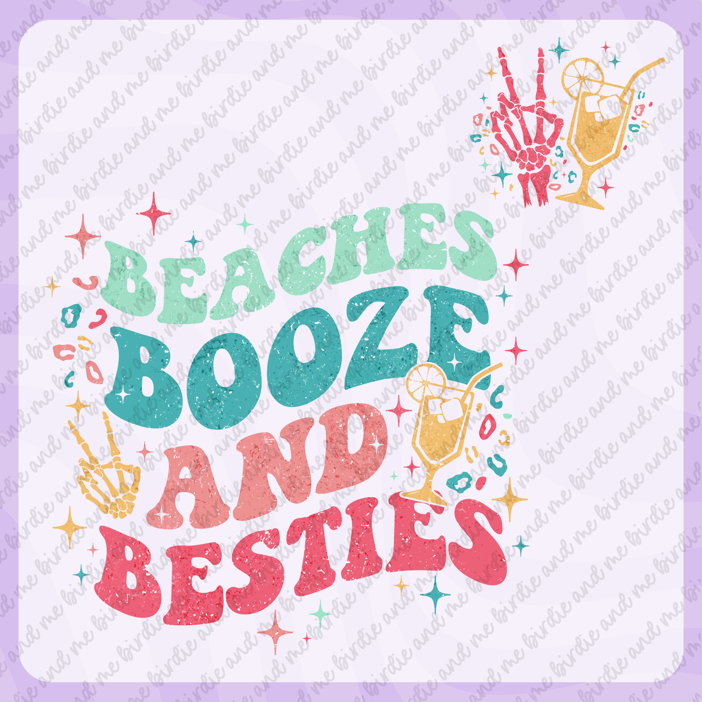 Beaches, Booze, And Besties (W/ Pocket)