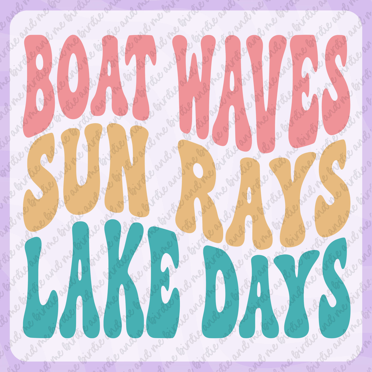 Boat Waves, Sun Rays, Lake Days