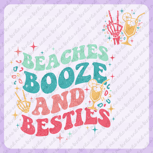 Beaches, Booze, And Besties (W/ Pocket)