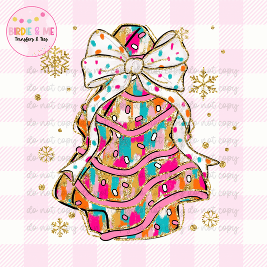 Preppy Christmas Tree Cake