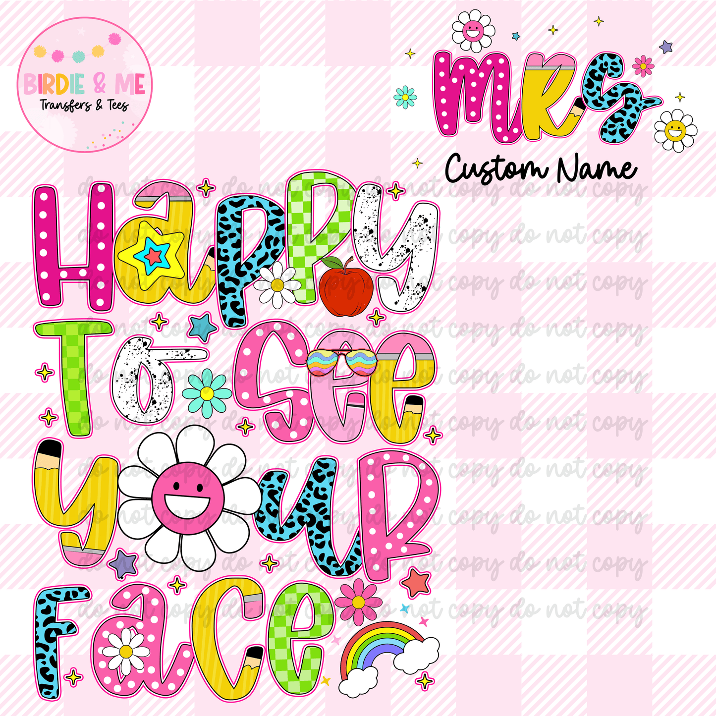 Happy To See Your Face (W/ Pocket)