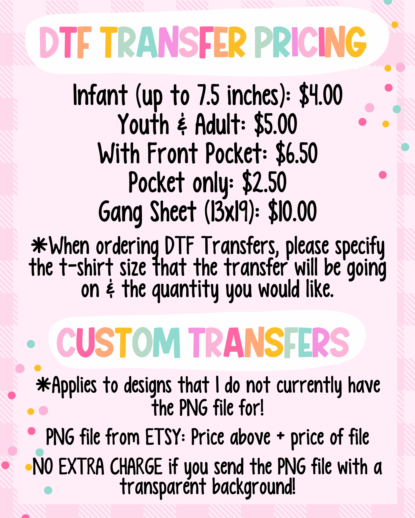Custom DTF Transfers